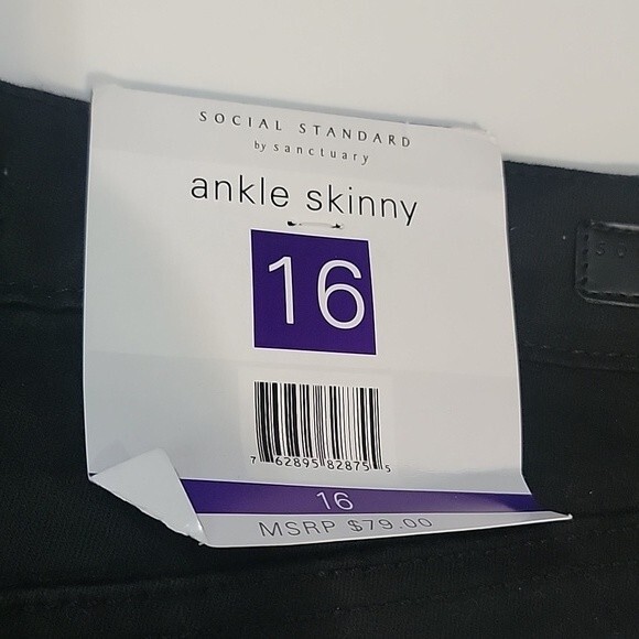 SOCIAL STANDARD By Sanctuary Camo Ankle Skinny Jeans NWT size 16 - Picture 7 of 11